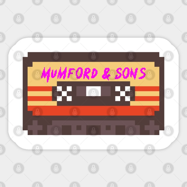 Mumford & Sons 8bit cassette Sticker by terilittleberids